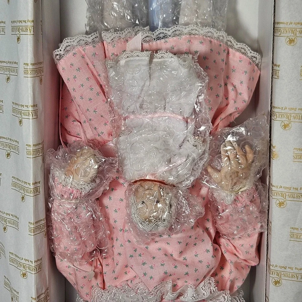 Ashton-Drake Galleries Sugar & Spice Porcelain Doll Pink Floral Dress NIB